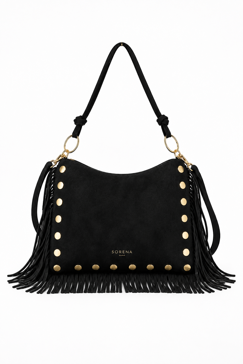 SIMONA SUEDE BLACK CROSSBODY BAG