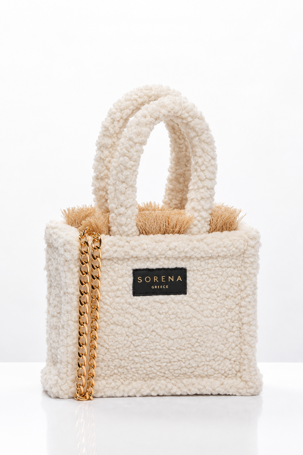 TEDDY BEIGE MINI TOTE BAG