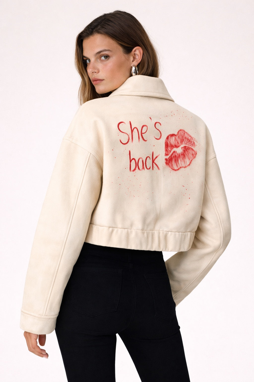 CODE SUEDE LIPS CREAM JACKET