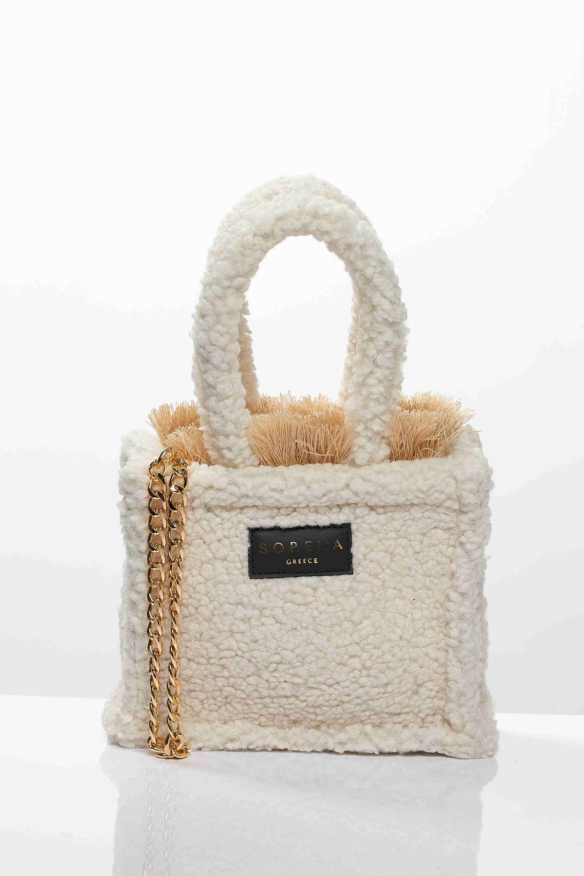 TEDDY BEIGE MINI TOTE BAG